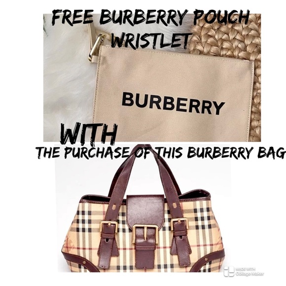 Auth Burberry Haymarket Checked
Coated Canvas With Leather Trim Bag w/ bonus$180 - Picture 1 of 16